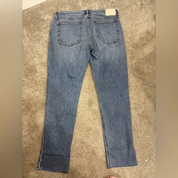 Rag & Bone Dre Slim Boyfriend Jeans Raw Hem Cuffed Mid rise Low Rise Dora 29 - Picture 13 of 16